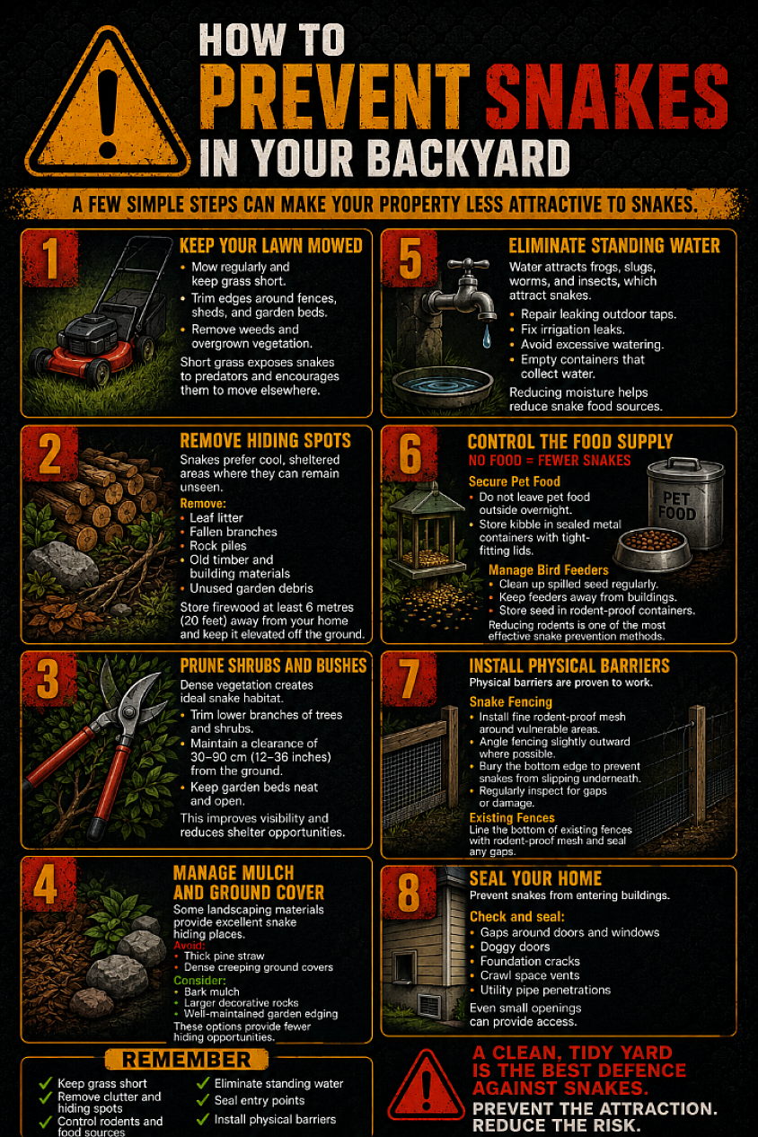 How to prevent snakes in your backyard