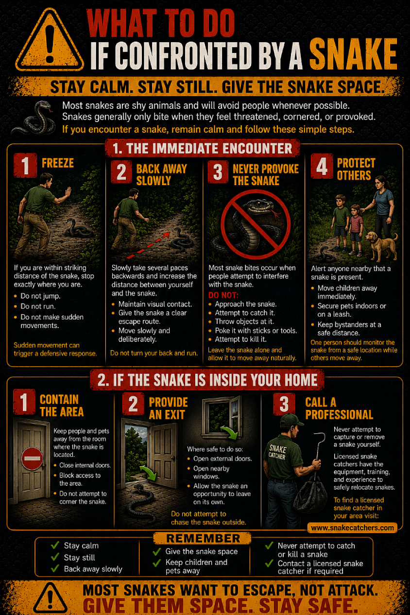 What to do if confronted by a snake